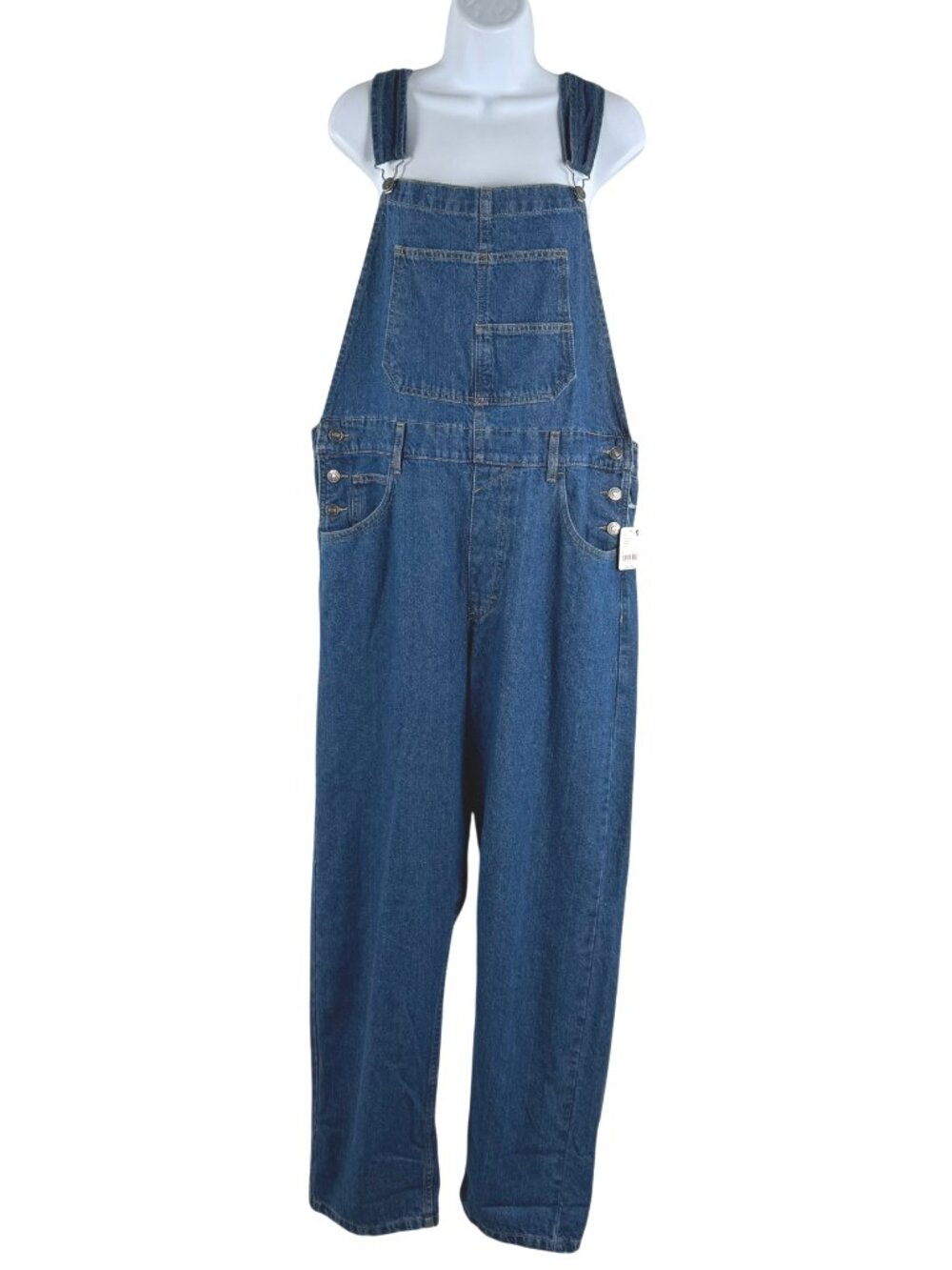We The Free Ziggy Denim Overall Large Straight Leg Sapphire Blue NWT DR-1932